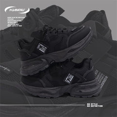 HUANQIU Lace-up Mesh Chunky Sneakers Platform Dad Shoes