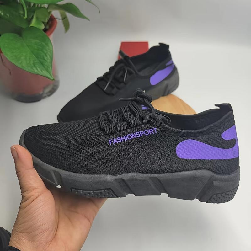 Breathable Lace-Up Running Shoes Lightweight Comfortable Sneakers