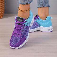 Women's Gradient Outdoor Sneakers Breathable Lightweight Running Shoes