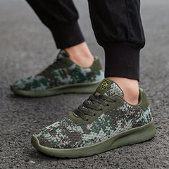 Women's Camo Mesh Running Shoes Lightweight Non-Slip Travel Shoes
