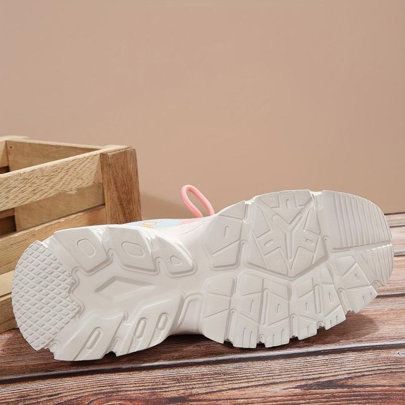 Women's Lace up Chunky Sneakers Lightweight Running Shoes