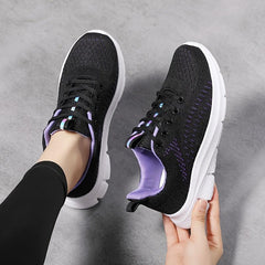 Women's Lace-up Sports Sneakers Breathable Outdoor Running Shoe