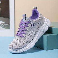 Women's Lace-up Sports Sneakers Breathable Outdoor Running Shoe