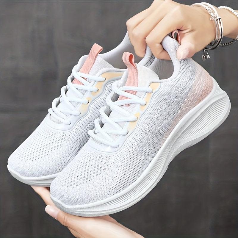 Women's Mesh Breathable Tennis Sports Shoes Lightweight Platform