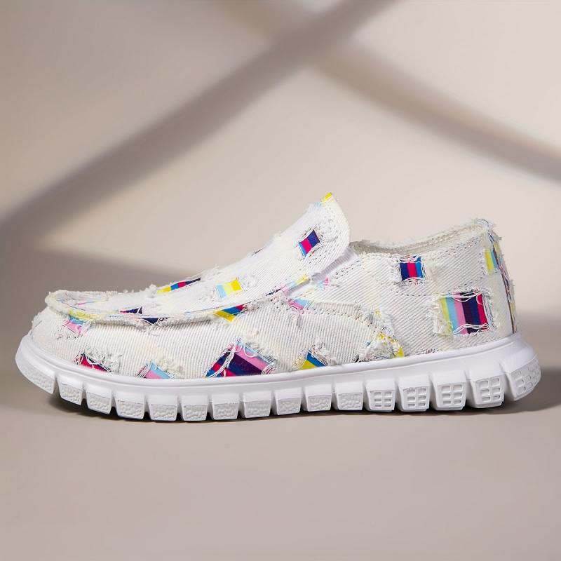 Colorful Lightweight Loafers Shoes Slip On Boat Shoes Casual Walking Shoes