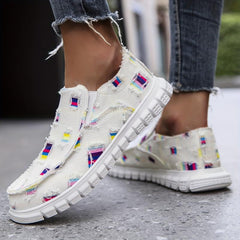 Colorful Lightweight Loafers Shoes Slip On Boat Shoes Casual Walking Shoes