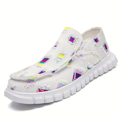 Colorful Lightweight Loafers Shoes Slip On Boat Shoes Casual Walking Shoes