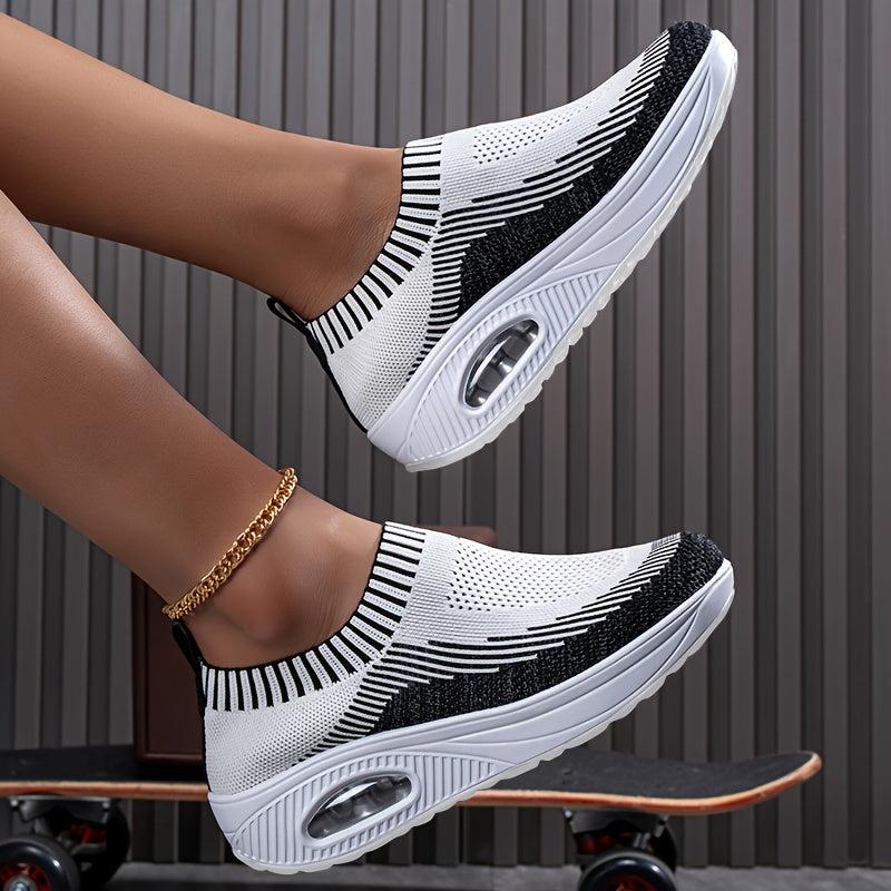 Women's Slip on Socks Sneakers Air Cushion Chunky Walking Shoes