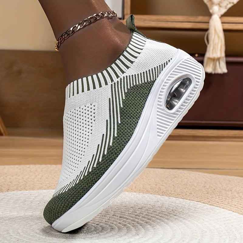 Women's Slip on Socks Sneakers Air Cushion Chunky Walking Shoes