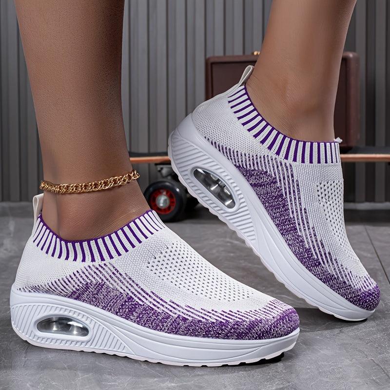Women's Slip on Socks Sneakers Air Cushion Chunky Walking Shoes