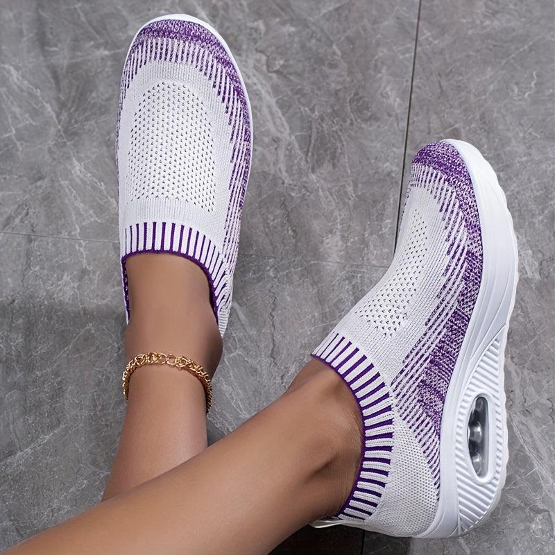 Women's Slip on Socks Sneakers Air Cushion Chunky Walking Shoes