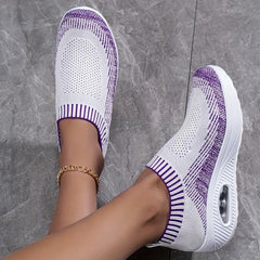 Women's Slip on Socks Sneakers Air Cushion Chunky Walking Shoes