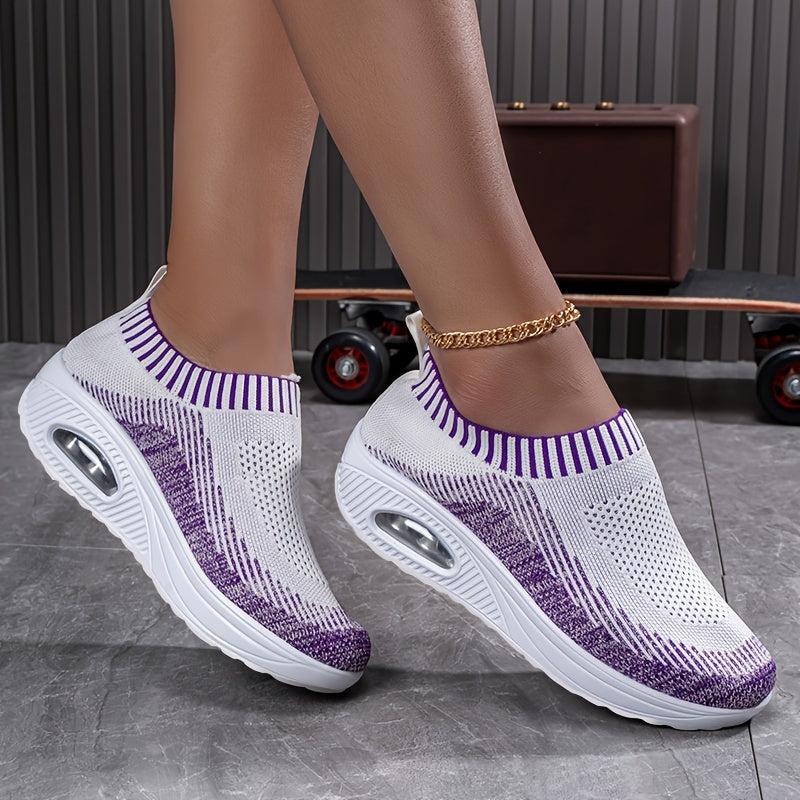 Women's Slip on Socks Sneakers Air Cushion Chunky Walking Shoes