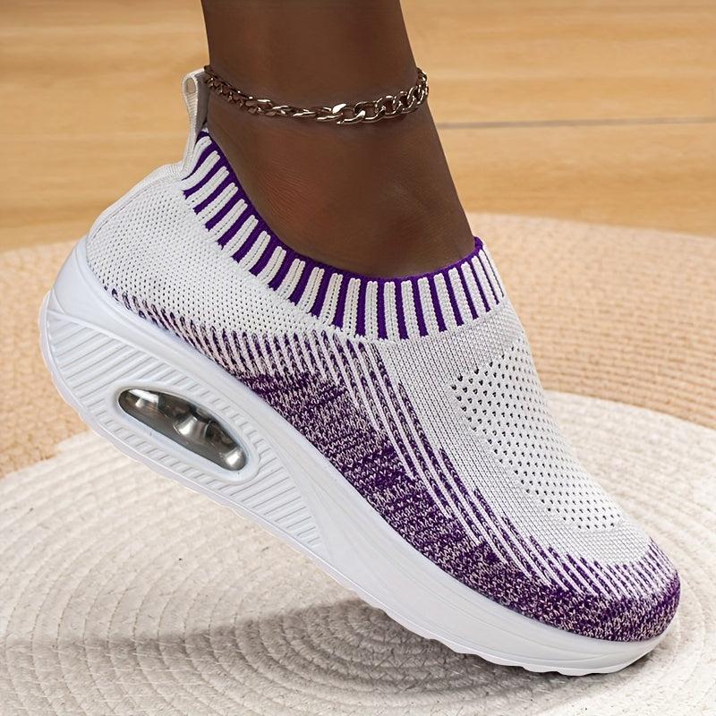 Women's Slip on Socks Sneakers Air Cushion Chunky Walking Shoes