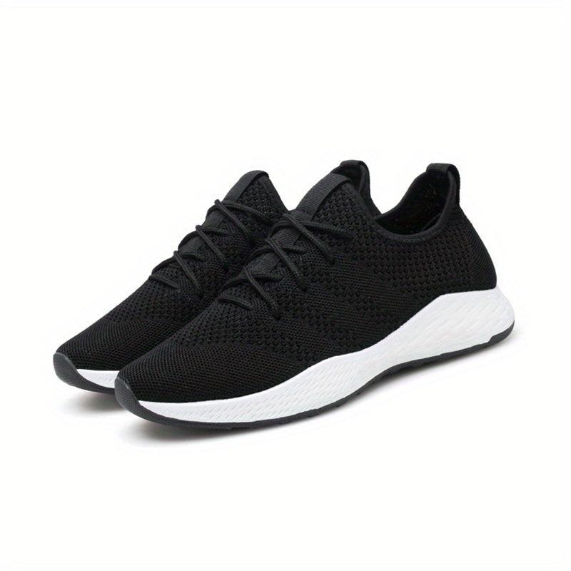 Women's Lace Up Woven Running Shoes Breathable Non slip Mesh Sneakers