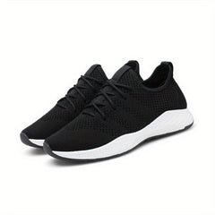 Women's Lace Up Woven Running Shoes Breathable Non slip Mesh Sneakers