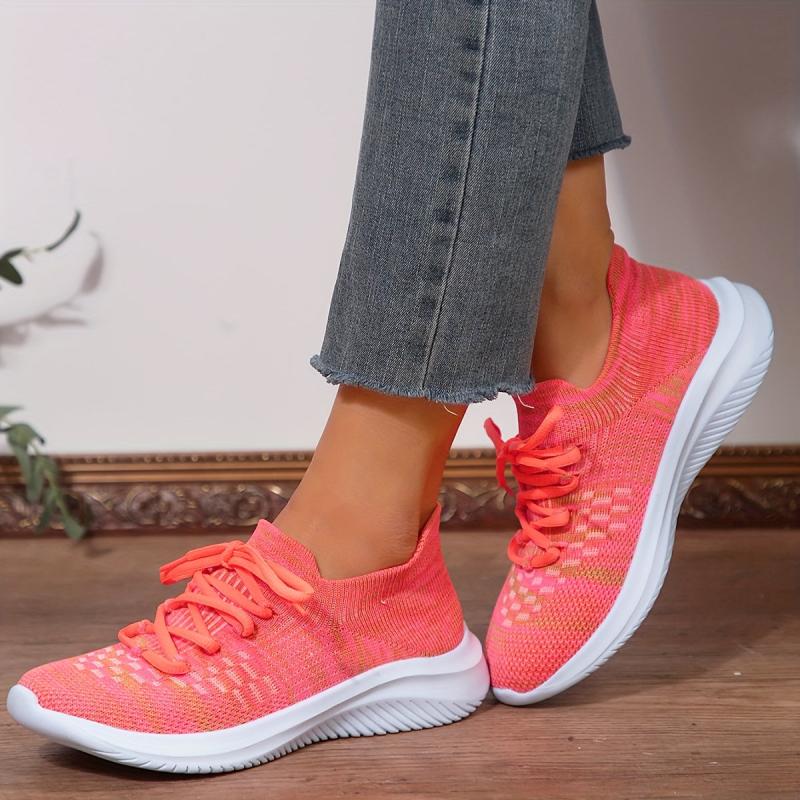 Women's Lace up Sneakers Mesh Non slip Running Shoes