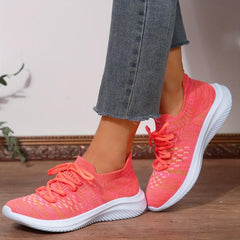 Women's Lace up Sneakers Mesh Non slip Running Shoes