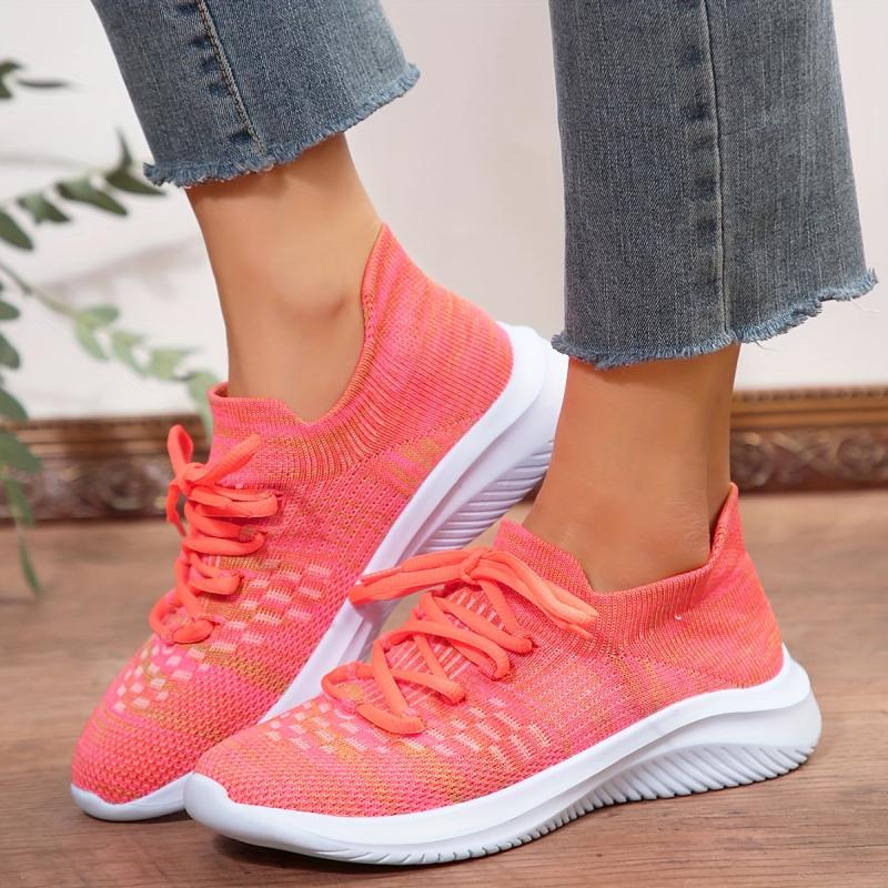 Women's Lace up Sneakers Mesh Non slip Running Shoes
