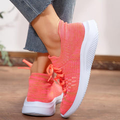 Women's Lace up Sneakers Mesh Non slip Running Shoes