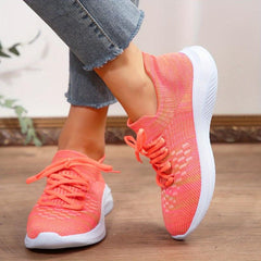 Women's Lace up Sneakers Mesh Non slip Running Shoes