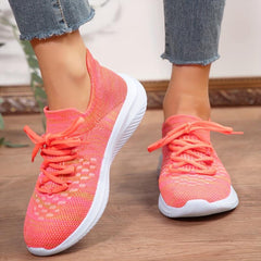 Women's Lace up Sneakers Mesh Non slip Running Shoes