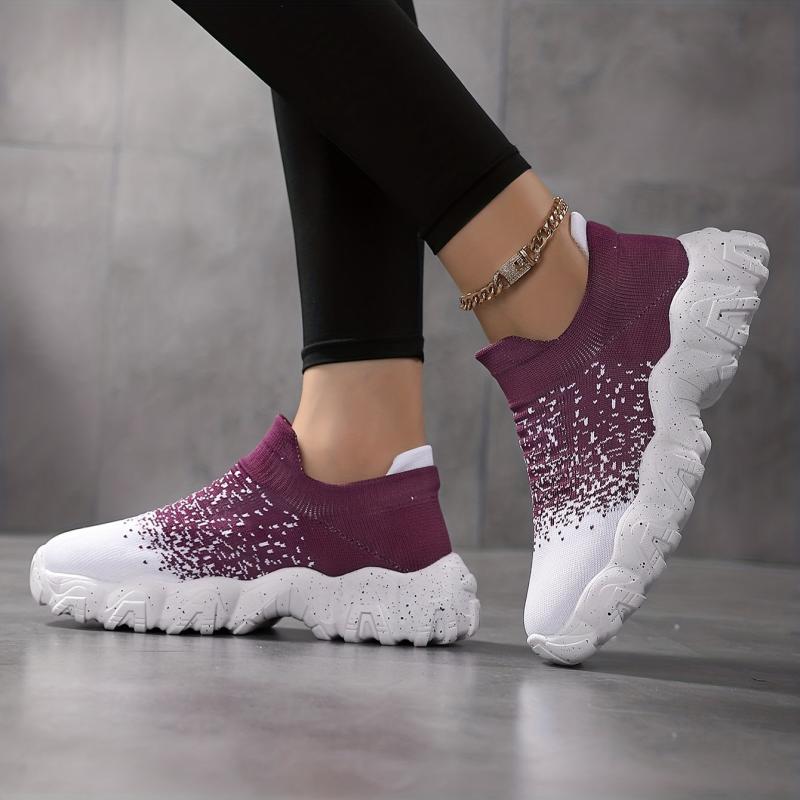 Women's Ombre Slip-On Sneakers Casual Walking Shoes