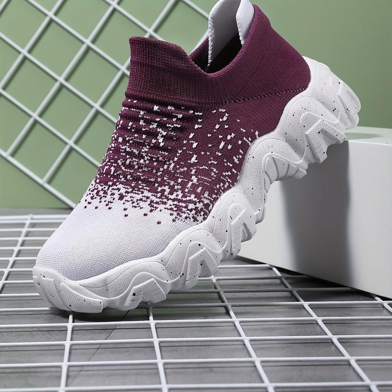 Women's Ombre Slip-On Sneakers Casual Walking Shoes