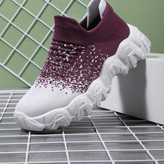 Women's Ombre Slip-On Sneakers Casual Walking Shoes