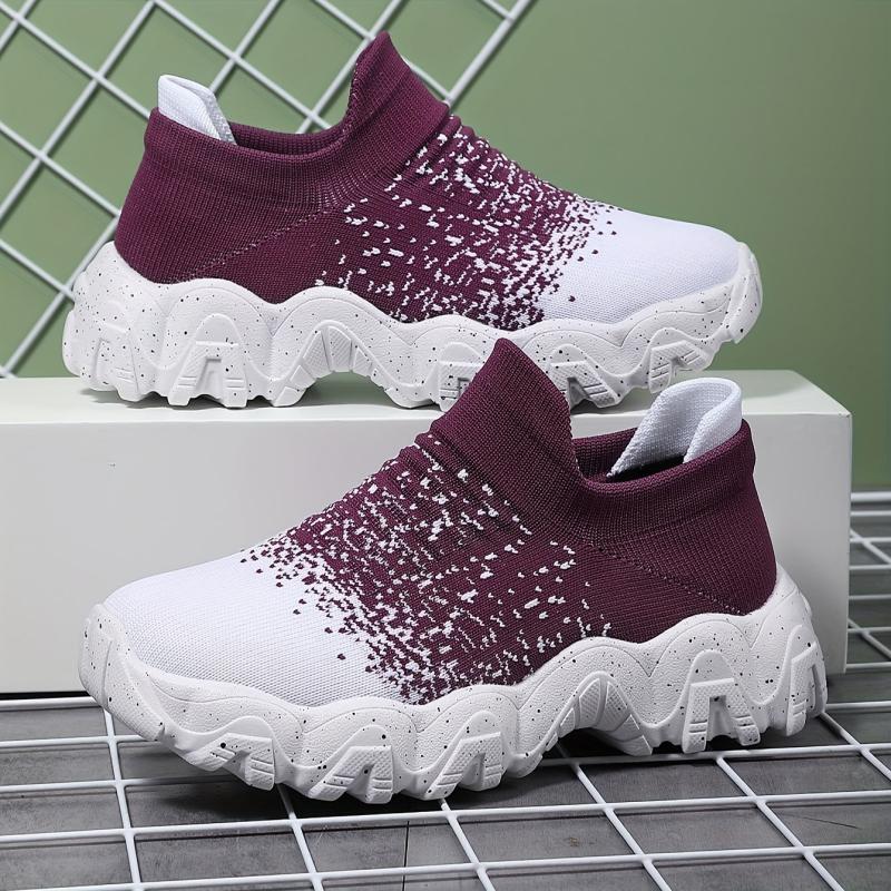 Women's Ombre Slip-On Sneakers Casual Walking Shoes