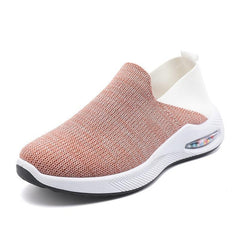 Soft Breathable Woven Shoes Non Slip Lightweight Slip On Sneakers