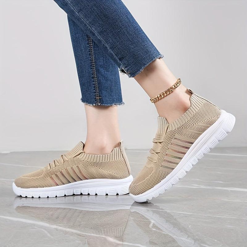 Mesh Breathable Low Top Sneakers Lace Up Running Shoes Women's