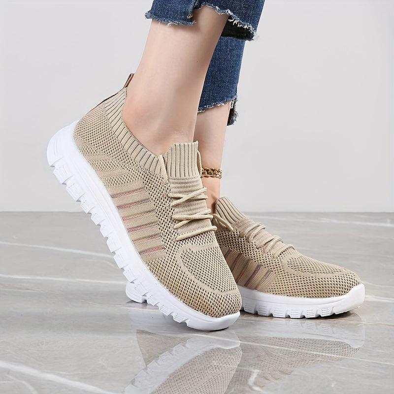 Mesh Breathable Low Top Sneakers Lace Up Running Shoes Women's