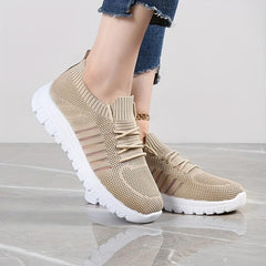 Mesh Breathable Low Top Sneakers Lace Up Running Shoes Women's