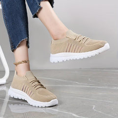 Mesh Breathable Low Top Sneakers Lace Up Running Shoes Women's