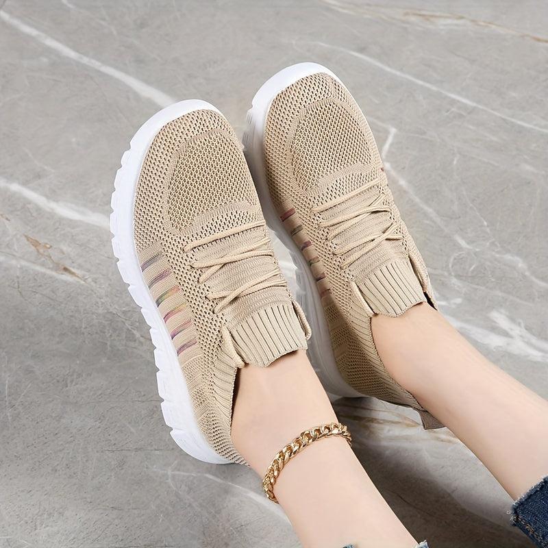 Mesh Breathable Low Top Sneakers Lace Up Running Shoes Women's