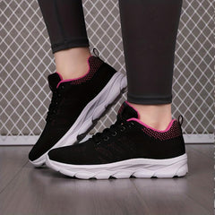 Soft Thick Sole Mesh Breathable Woven Shoes Non Slip Running Shoes