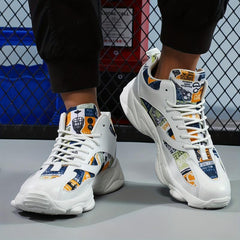 Lace Up Running Shoes Thick Bottom Chunky Sneakers