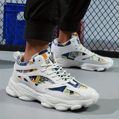 Lace Up Running Shoes Thick Bottom Chunky Sneakers