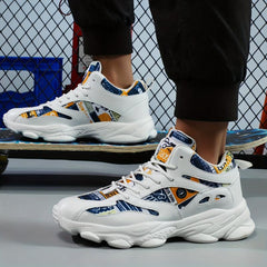 Lace Up Running Shoes Thick Bottom Chunky Sneakers