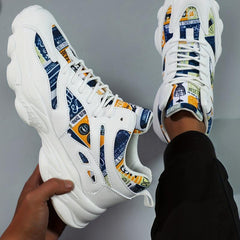 Lace Up Running Shoes Thick Bottom Chunky Sneakers