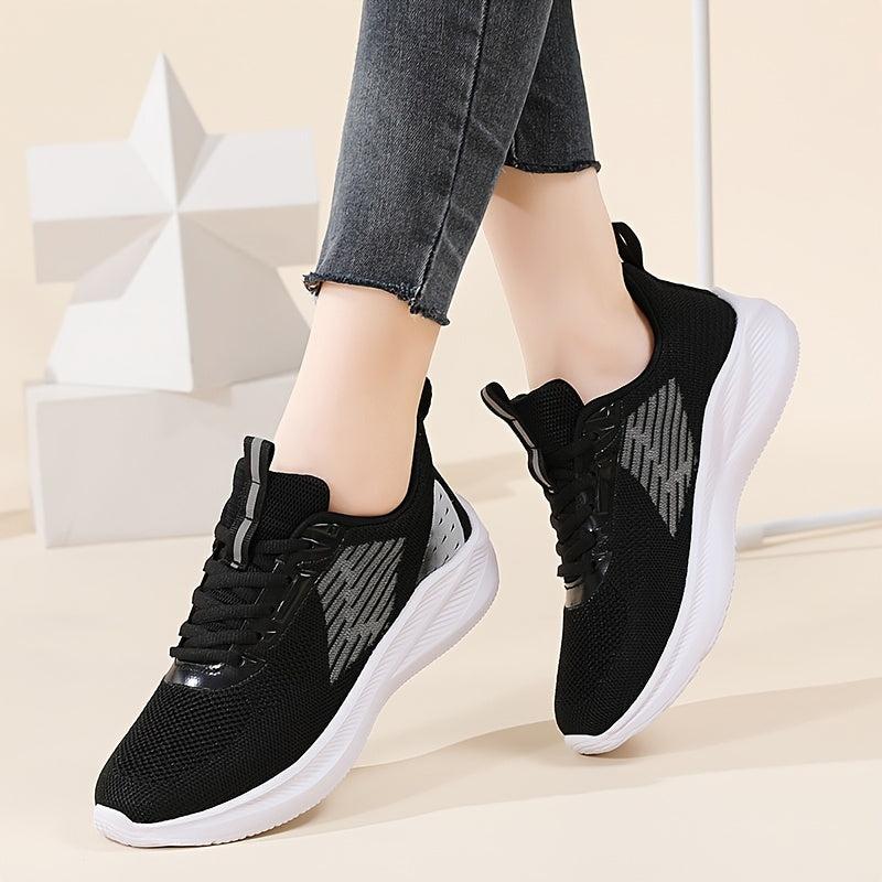 Women's Mesh Running Shoes with Thick Sole - Comfortable and Stylish Sneakers