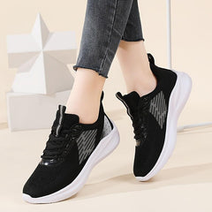 Women's Mesh Running Shoes with Thick Sole - Comfortable and Stylish Sneakers