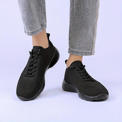 Women's Soft Sole Running Shoes Breathable Lace Up Sneakers Lightweight Non Slip