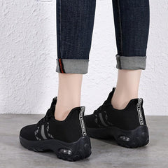 Women's Air Cushion Running Sneakers, Lightweight Breathable Fitness Shoes