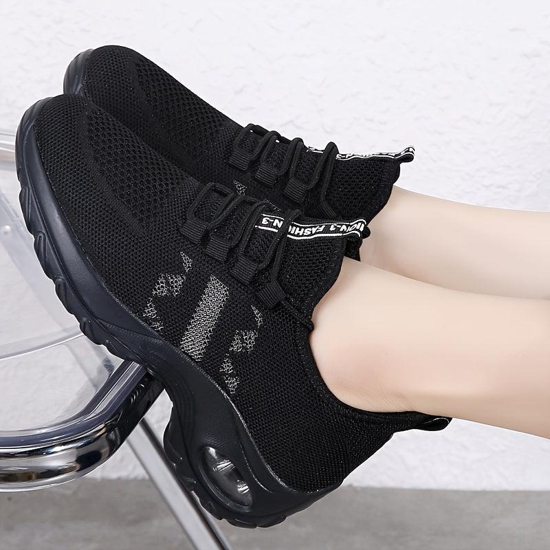 Women's Air Cushion Running Sneakers, Lightweight Breathable Fitness Shoes