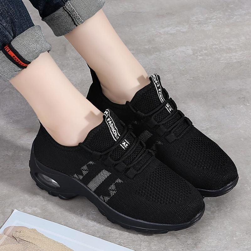 Women's Air Cushion Running Sneakers, Lightweight Breathable Fitness Shoes
