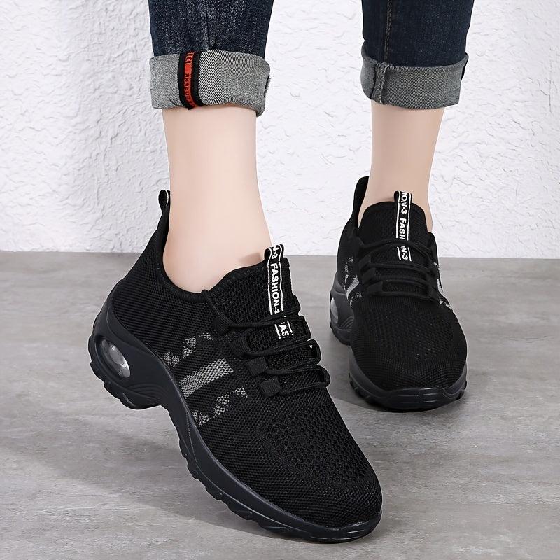 Women's Air Cushion Running Sneakers, Lightweight Breathable Fitness Shoes