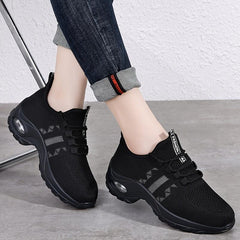 Women's Air Cushion Running Sneakers, Lightweight Breathable Fitness Shoes