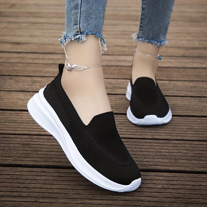 Breathable Walking Shoes Soft Elastic Comfortable Slip On Loafers